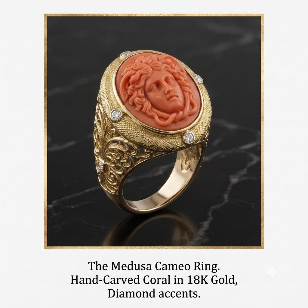 Medusa Cameo Ring