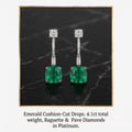 Emerald Cushion Cut Drops