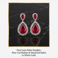 Pave Lace Ruby Dangles