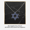 Blue Saphire Star Of David