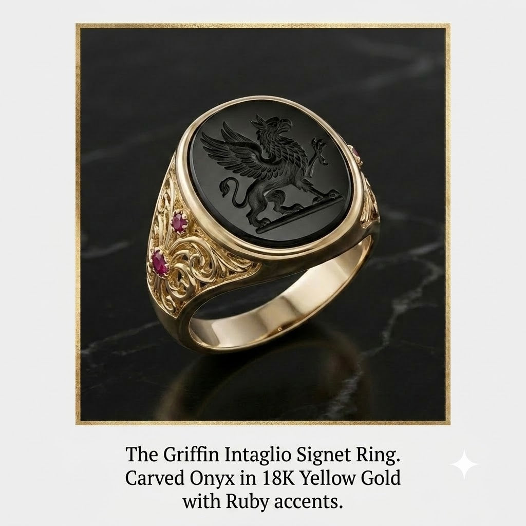 The Griffin Intaglio Signet Ring