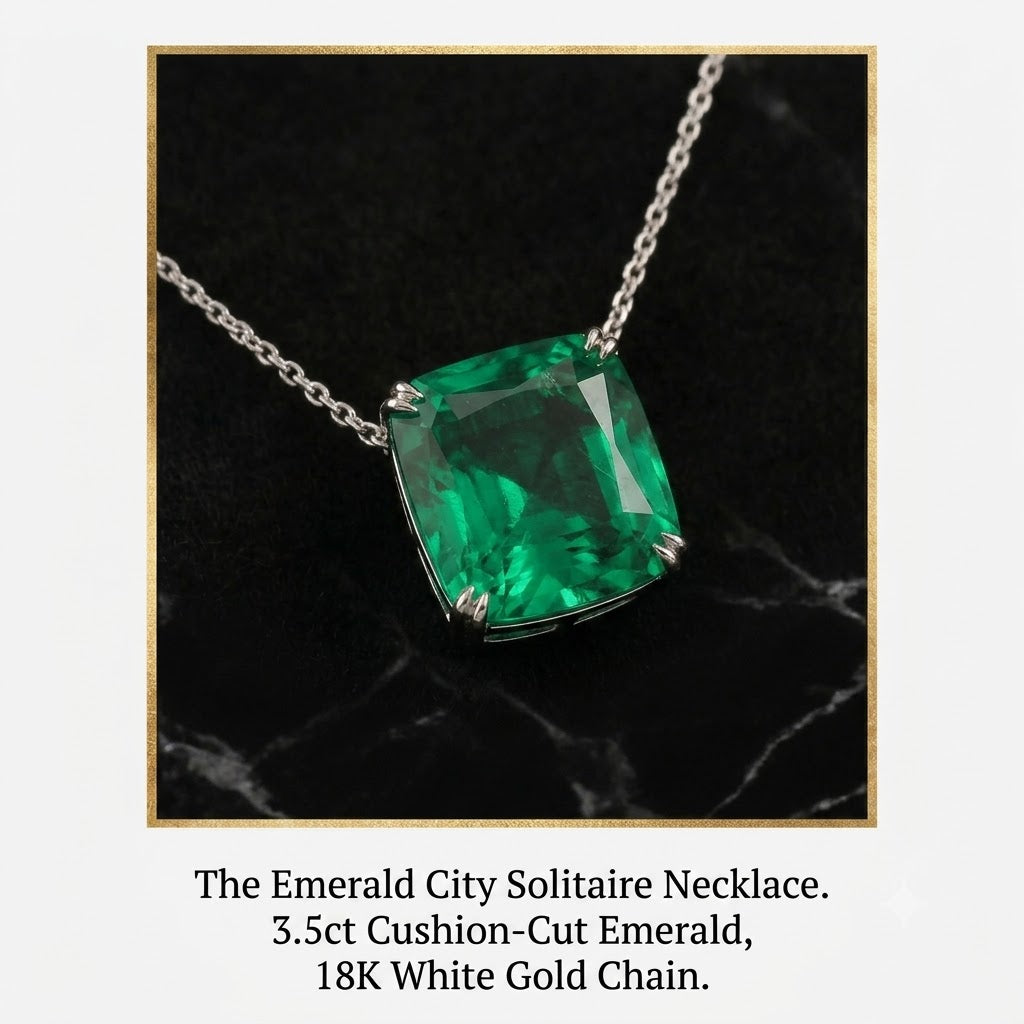 The Emerald City Solitaire Necklace
